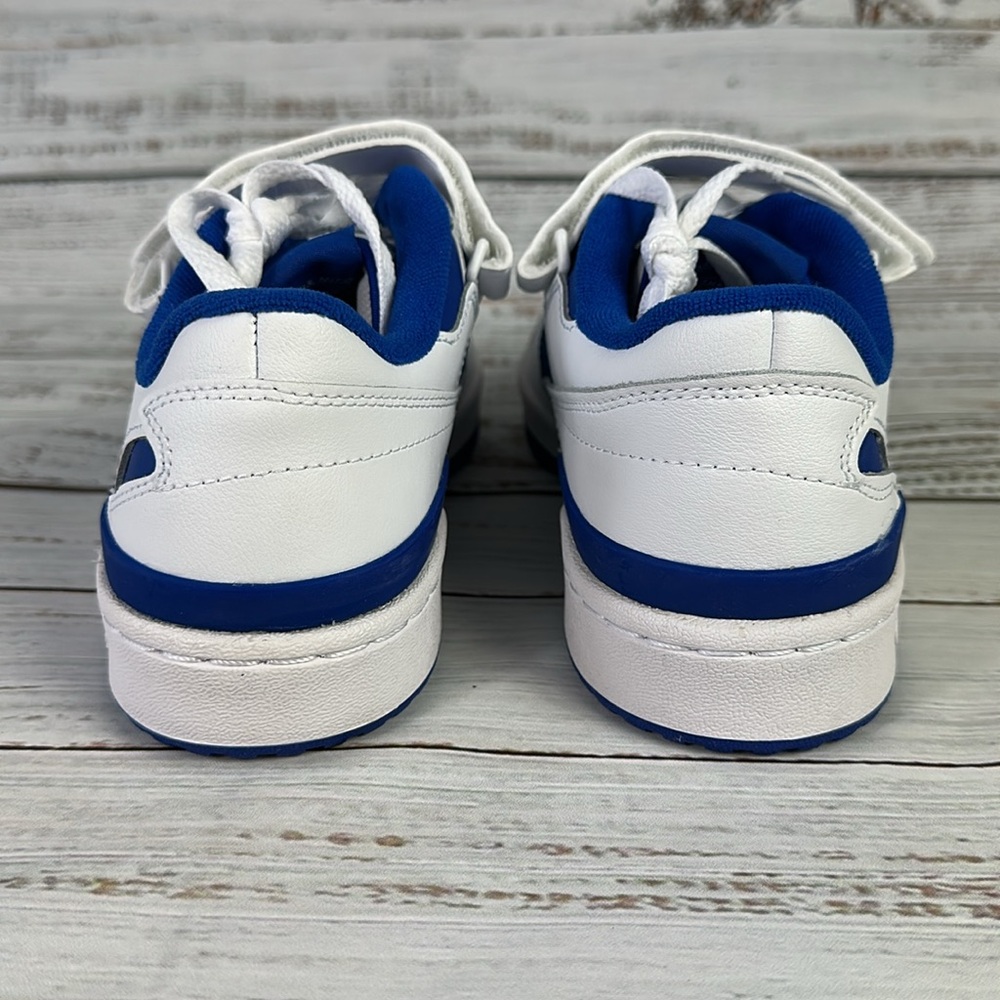 Adidas Kids Forum Low White Royal Blue New Size 5.5 - Picture 4 of 10
